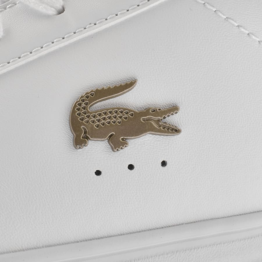 Lacoste white lerond trainers hotsell